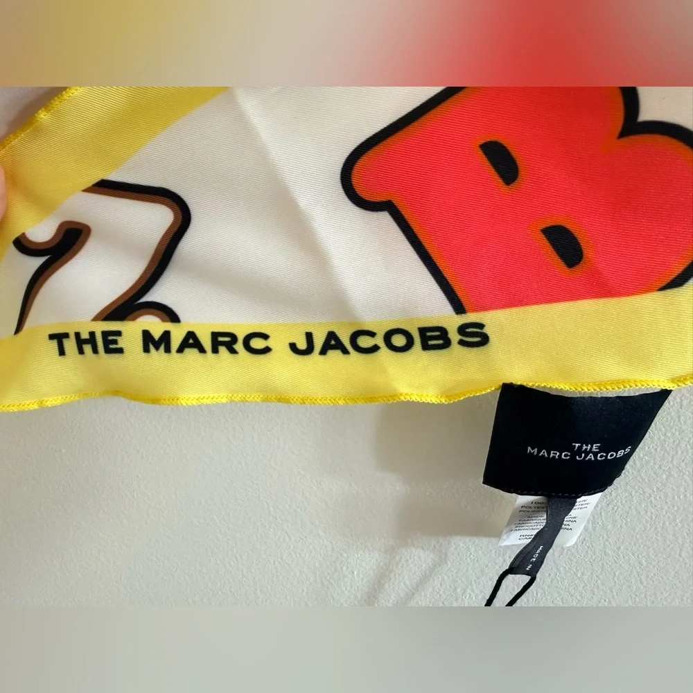 Marc Jacobs Letters Scarf in Multi Color NWT - Picture 9 of 11